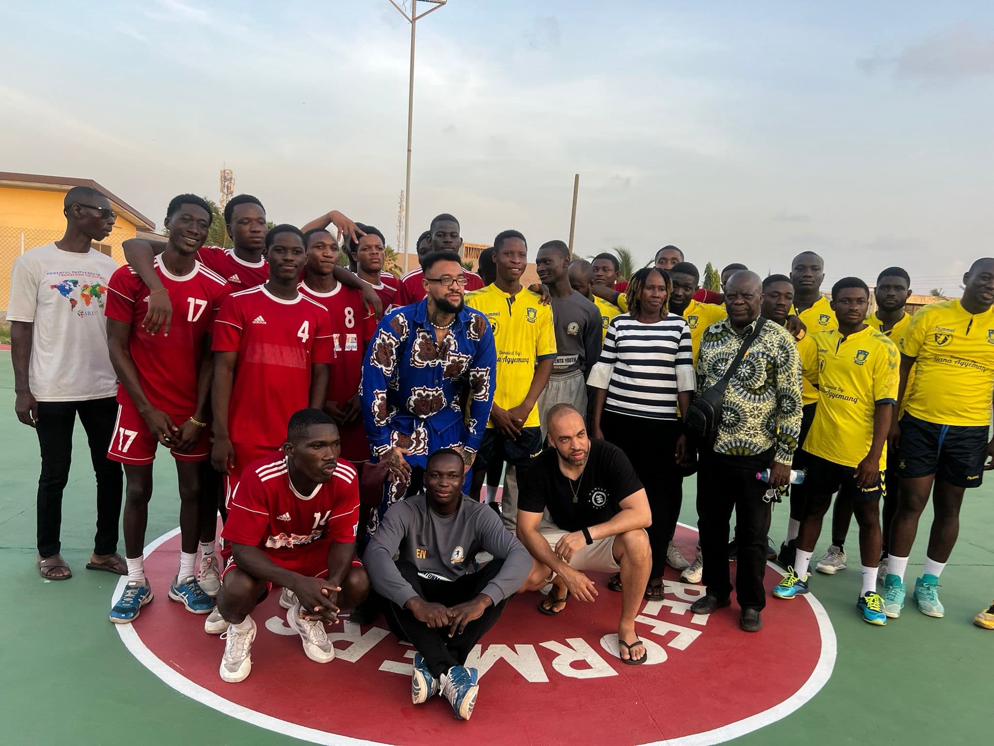 Humble Royals Foundation youth handball team training in Cantonments, Accra, Ghana